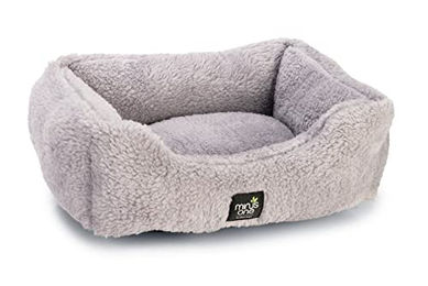 Beeztees Minus One Nox Katzenbett aus Polyester in Grau mit Lammfell-Elementen – Bild 1 von 8