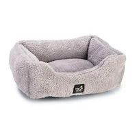 Produktbild von Beeztees Minus One Nox Katzenbett aus Polyester in Grau mit Lammfell-Elementen