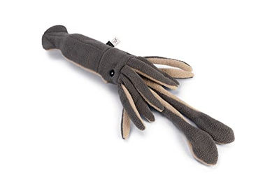Beeztees Minus One Tintenfisch Plüschspielzeug für Hunde aus REPREVE Polyester Grau 56x10x4 cm – Bild 1 von 7