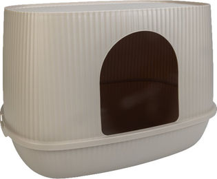 Beeztees Moona Katzentoilette Haubentoilette aus Kunststoff in Beige – Bild 1 von 1