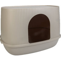 Produktbild von Beeztees Moona Katzentoilette Haubentoilette aus Kunststoff in Beige