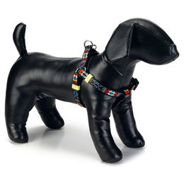 Beeztees Mucadi Hundegeschirr Norwegergeschirr aus Nylon bunt verstellbar 35-60 cm – Bild 1 von 2