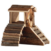 Produktbild von Beeztees Nager Spielturm Forest aus Holz für kleine Nager in Braun
