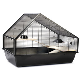 Beeztees Nagerkäfig Boas Schwarz aus Metall für Hamster und Nager 80x47x61cm – Bild 1 von 10
