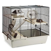 Produktbild von Beeztees Nagerkäfig Rosay 3 Mokka für Hamster und Mäuse 53x33x45cm