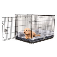 Produktbild von Beeztees Nano Chill Kuzzi Orthopädisches Käfigkissen mit Kühlplatte aus Plüsch Grau 78 x 54 x 5 cm