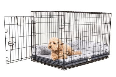 Beeztees Nano Chill Kuzzi Orthopädisches Käfigkissen mit Kühlplatte Grau 106 x 69 x 5 cm – Bild 1 von 3