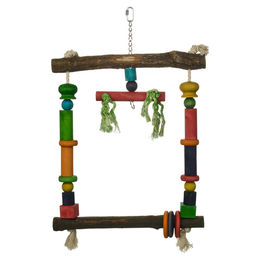 Produktbild von Beeztees Papageien Schaukel aus Holz in Bunt 35x56 cm