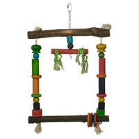 Produktbild von Beeztees Papageien Schaukel aus Holz in Bunt 35x56 cm