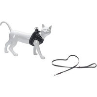 Produktbild von Beeztees Parinca Katzengeschirr mit Leine Schwarz M/L aus Nylon