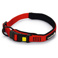 Produktbild von Beeztees Parinca Premium Hundehalsband aus Nylon in Rot mit Zugentlastung und wasserfester Funktion 35-40 cm x 2 cm