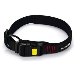 Beeztees Parinca Premium Hundehalsband aus wasserabweisendem Nylon in Schwarz 60-65 cm – Bild 1 von 5