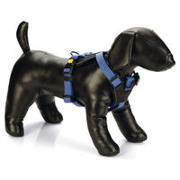 Produktbild von Beeztees Parinca Premium Y-Geschirr für Hunde aus Nylon in Blau Größe 60