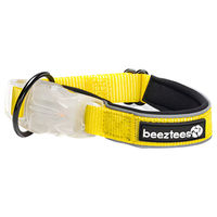 Produktbild von Beeztees Parinca Safety Gear LED Hundehalsband aus Nylon in Gelb wasserabweisend mit wiederaufladbarem Akku