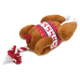 Produktbild von Beeztees Plüsch Truthahn Weihnachtsspielzeug für Hunde mit Squeaker