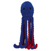 Produktbild von Beeztees Plüschspielzeug Oktopus Amy für Hunde in Blau und Rot
