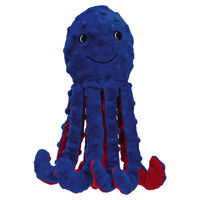 Produktbild von Beeztees Plüschspielzeug Oktopus Amy für Hunde in Blau und Rot