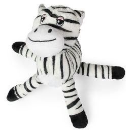 Produktbild von Beeztees Plüschspielzeug Zappy Safari Schwarz/Weiß für Hunde - 25 cm