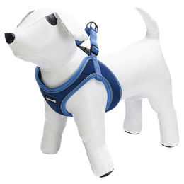 Produktbild von Beeztees Premium Parinca Step-In Norwegergeschirr für Hunde aus Nylon in Blau mit Verstellmöglichkeit 44 - 55 cm und wasserabweisender Eigenschaft