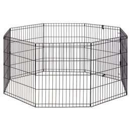 Beeztees Premium Vihar Laufstall für Kaninchen und Nager XL Schwarz Metall mit 155 cm Durchmesser – Bild 1 von 7