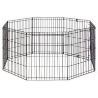 Produktbild von Beeztees Premium Vihar Laufstall für Kaninchen und Nager XL Schwarz Metall mit 155 cm Durchmesser