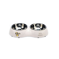 Produktbild von Beeztees Puppy Binky Diner Set für Welpen aus Kunststoff und Edelstahl in Rosa - 160 ml