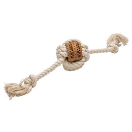Produktbild von Beeztees Puppy Dental Spielseil Fem Hundespielzeug für Welpen zur Zahnpflege beige braun
