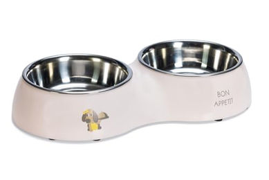 Beeztees Puppy Droppy Dinner Set Hund Futternapf aus Edelstahl und Kunststoff in Rosa – Bild 1 von 3