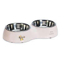 Produktbild von Beeztees Puppy Droppy Dinner Set Hund Futternapf aus Edelstahl und Kunststoff in Rosa