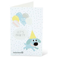 Produktbild von Beeztees Puppy Postkarte mit Umschlag Paw für Welpen