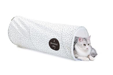 Produktbild von Beeztees Purfect Katzentunnel Weiß 64x25x25 cm
