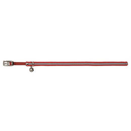 Produktbild von Beeztees Reflektierendes Katzenhalsband aus Nylon in Rot mit verstellbarer Länge von 24,5-29,5 cm