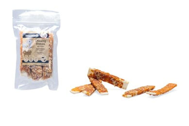Produktbild von Beeztees Ribbies Kausnack für Hunde mit Huhn ohne Zucker und Farbstoffe 6 Stück