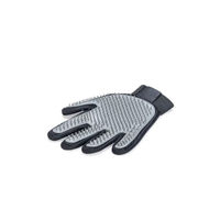 Produktbild von Beeztees Rubby Pflegehandschuh Bürste aus Gummi für Hunde in Schwarz/Grau