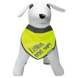 Beeztees Safety Gear Bandana Chiny Reflektierendes Hundehalstuch aus Nylon Gelb Größe L – Bild 1 von 8