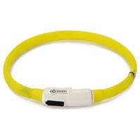 Produktbild von Beeztees Safety Gear Dogini Hundehalsband mit USB Gelb 35 cm