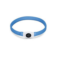 Produktbild von Beeztees Safety Gear Glowy Hundehalsband blau 65x2,5 cm