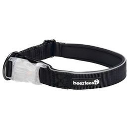 Beeztees Safety Gear Parinca Hundehalsband aus Nylon in Schwarz wasserabweisend 45 - 50 cm – Bild 1 von 4