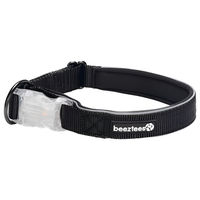 Produktbild von Beeztees Safety Gear Parinca Hundehalsband aus Nylon in Schwarz wasserabweisend 45 - 50 cm