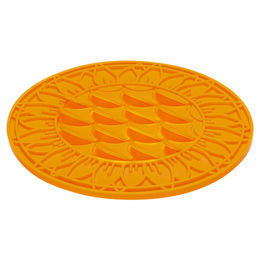 Beeztees Schleckmatte Sonnenblume aus Silikon in Orange – Bild 1 von 7