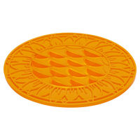 Produktbild von Beeztees Schleckmatte Sonnenblume aus Silikon in Orange