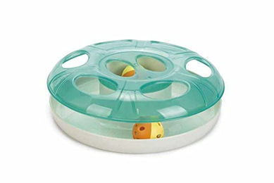 Beeztees Scudie Intelligenzspielzeug Katzentraining Rad grün aus Kunststoff 25x25x8 cm – Bild 1 von 2