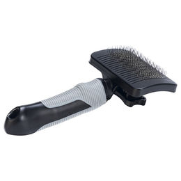 Produktbild von Beeztees Selbstreinigende Zupfbürste für Haut und Fell in Schwarz/Grau