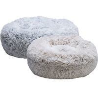 Produktbild von Beeztees Siba Orthopädisches Hundebett aus Plüsch Grau 60 x 60 x 25 cm