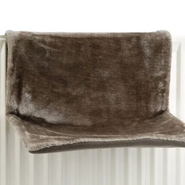 Beeztees Sleepy Katzenhängematte aus Plüsch Grau 46x31x24 cm – Bild 1 von 12