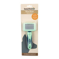 Produktbild von Beeztees Slicker-Bürste für Langhaarige Tiere in Grün 16 cm klein
