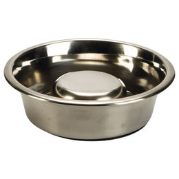 Produktbild von Beeztees Slow Feeder Antischlingnapf für Hunde aus Edelstahl Silber Durchmesser 16 cm
