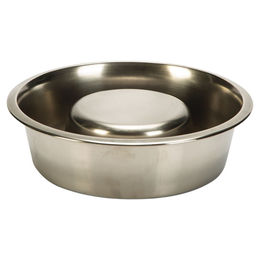 Produktbild von Beeztees Slow Feeder Antischlingnapf für Hunde aus Edelstahl Silber Durchmesser 25 cm