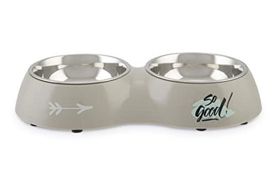 Produktbild von Beeztees So Good Futternapf für Hunde aus Melamin Grau 42 cm - 700 ml