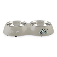 Produktbild von Beeztees So Good Futternapf für Hunde aus Melamin Grau 42 cm - 700 ml